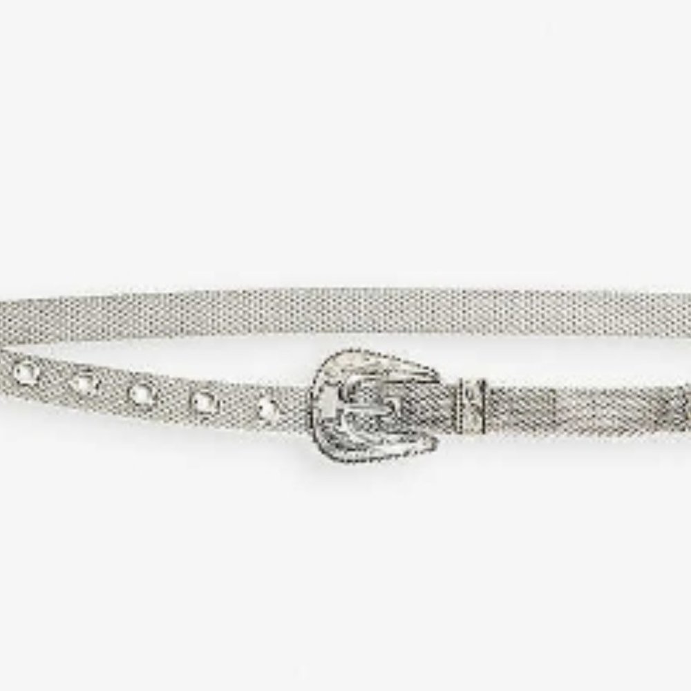 B-Low The Belt Baby Frank Mesh Belt (silver) (S) (NWT)